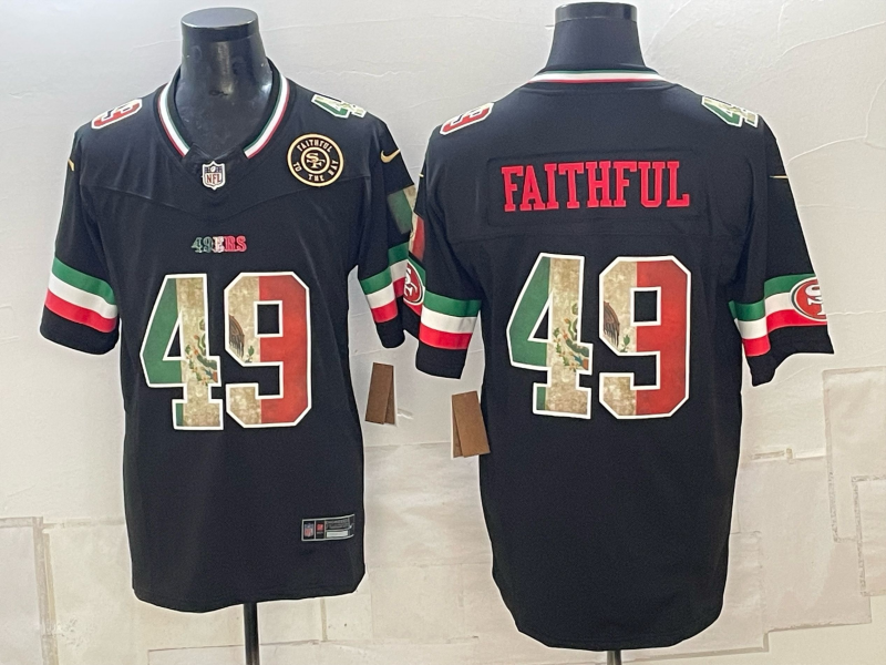 Men 2026 Nike San Francisco 49ers #49 Faithful black NFL Jersey 091507